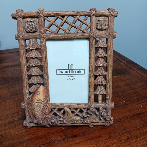 Rustic Unbranded Resin Nature Picture fish Photo Frame - Picture 1 of 3